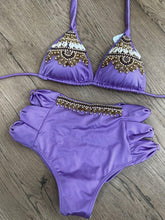 Load image into Gallery viewer, Lila High Waisted Bikini Bordado