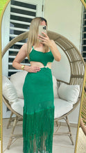 Load image into Gallery viewer, Crochet Green Resort Dress
