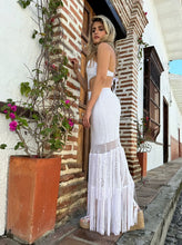 Load image into Gallery viewer, Crochet White Resort Dress