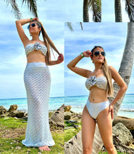 Load image into Gallery viewer, Flower Silver Bikini Set