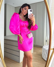 Load image into Gallery viewer, Pink Satin Short Dress