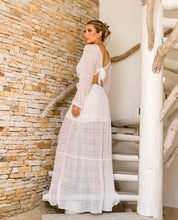 Load image into Gallery viewer, White Crete Maxi Dress