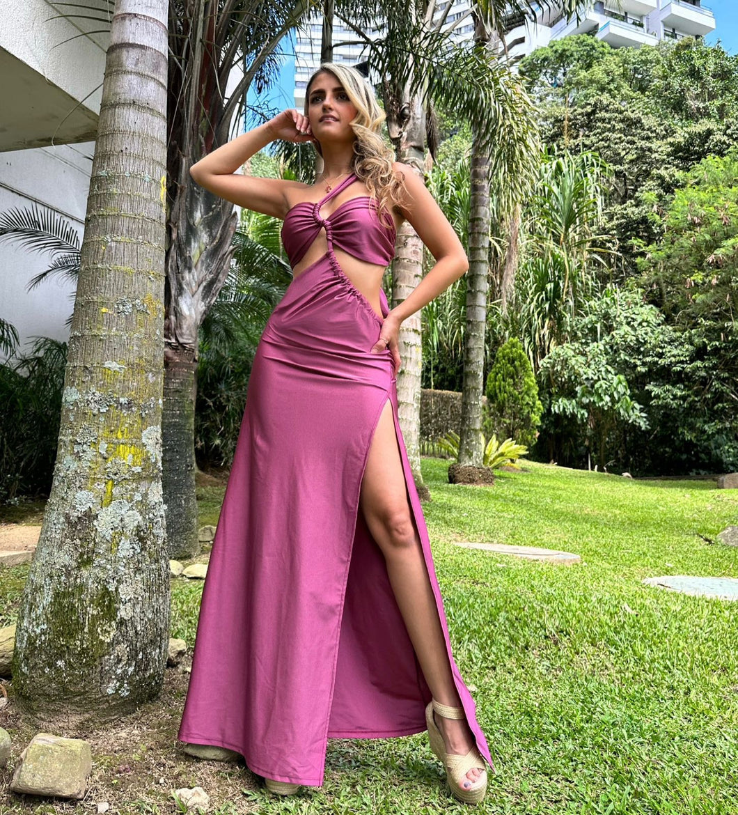 Empire Berenjena  Dress