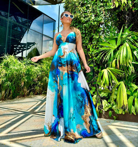 Acqua Blue Maxi Dress
