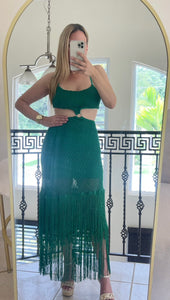 Crochet Green Resort Dress