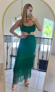 Crochet Green Resort Dress
