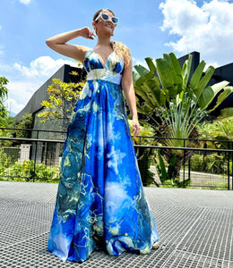 Acqua Blue Maxi Dress