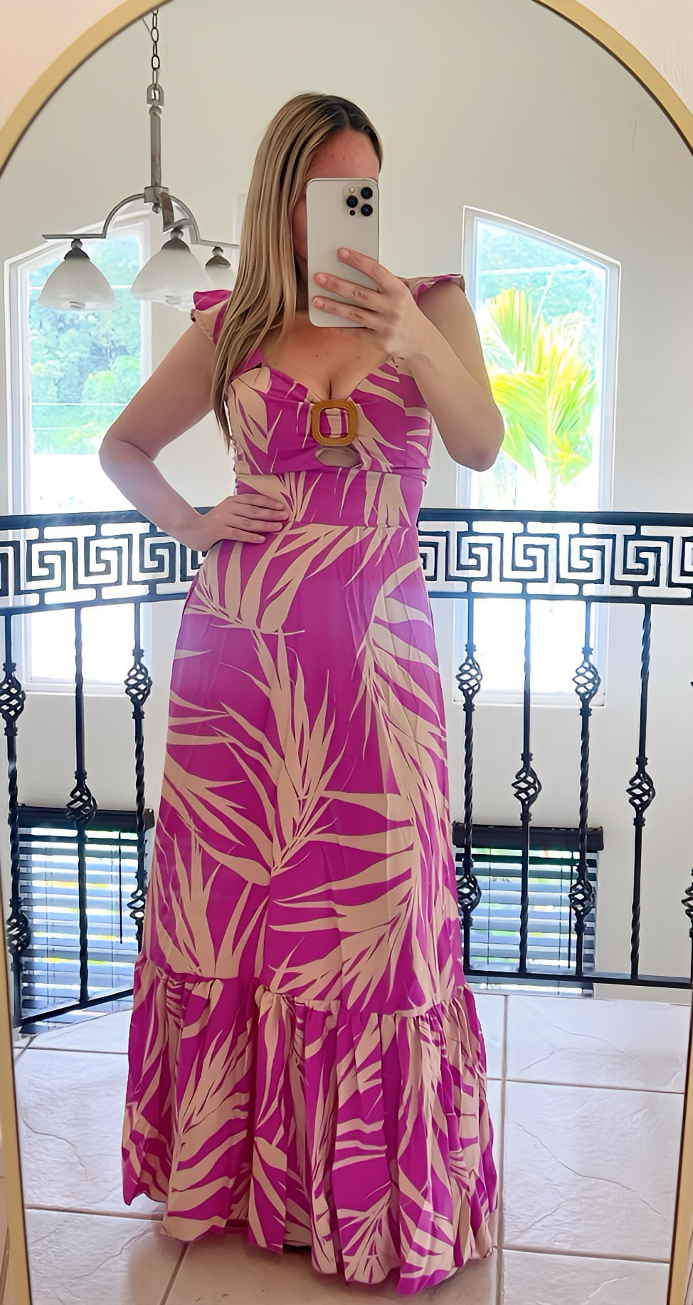 Pink Tropical Dress
