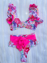 Load image into Gallery viewer, Flowers High Waisted Bikini (sale)
