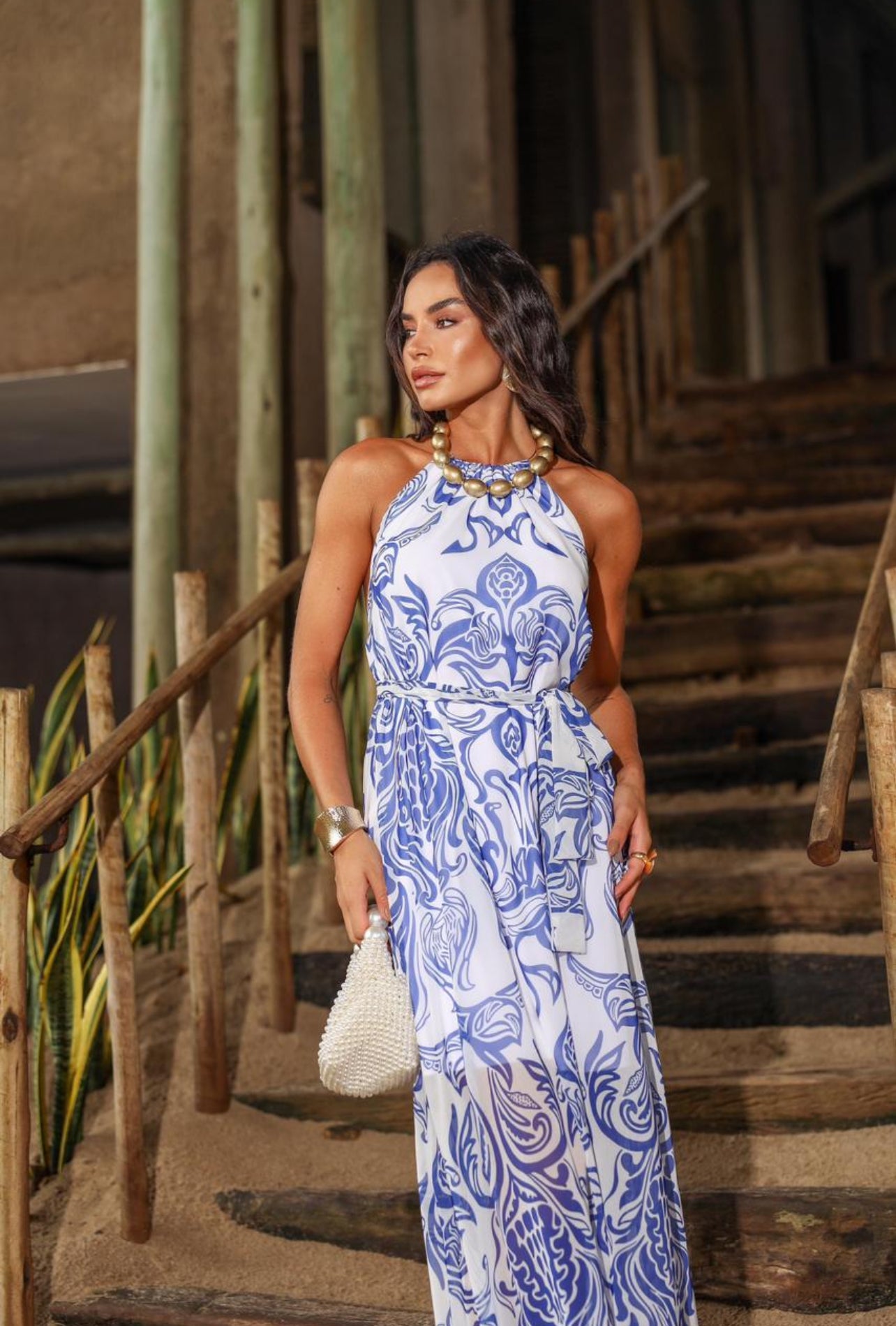 Mediterranean Dress MAXXI BLUE Mediterranean Dress MAXXI BLUE