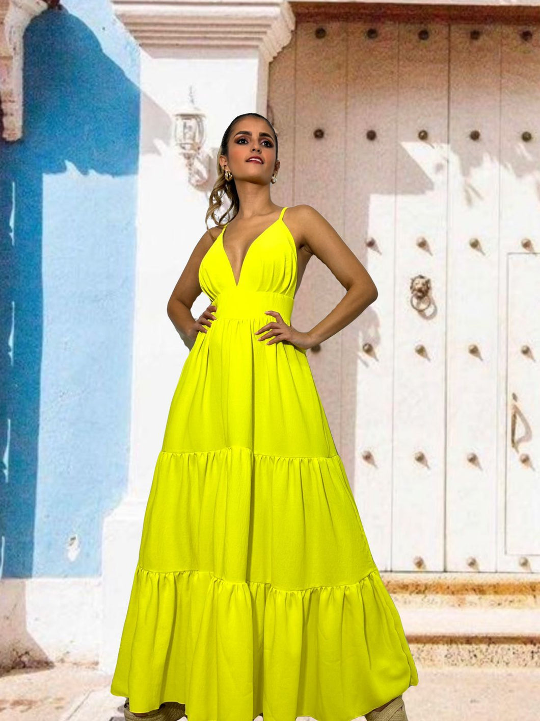 Ocean Lemon Maxi Dress