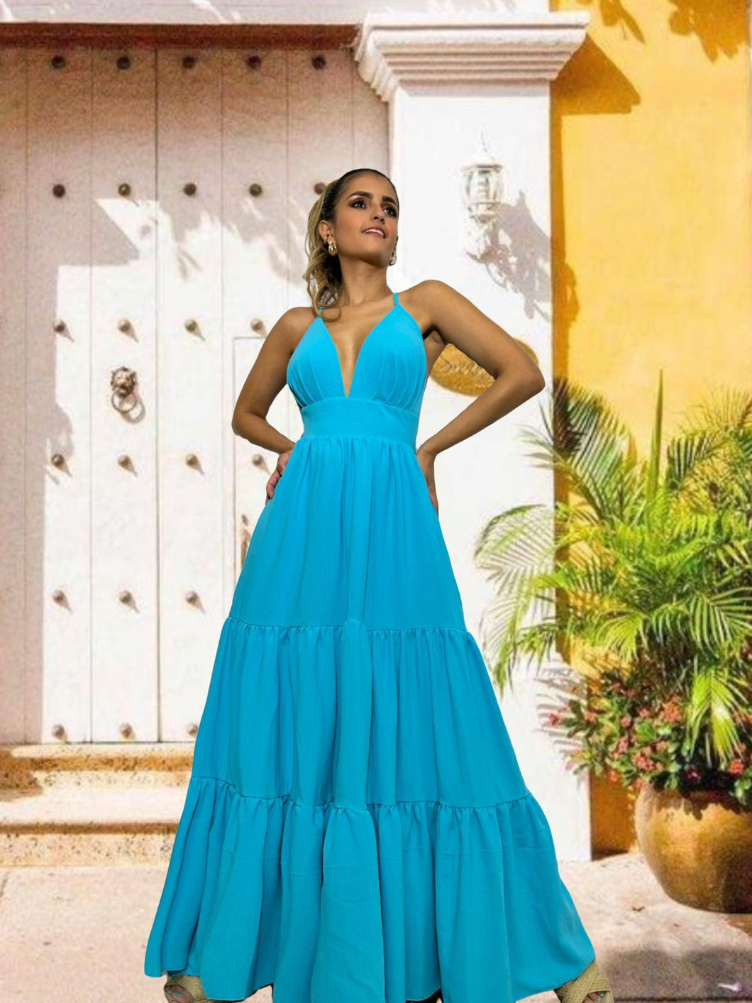 Ocean Blue Maxi Dress