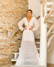 Load image into Gallery viewer, White Crete Maxi Dress
