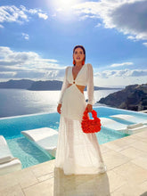 Load image into Gallery viewer, White Crete Maxi Dress
