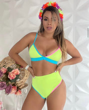 Load image into Gallery viewer, Neon Tummy Control Bikini
