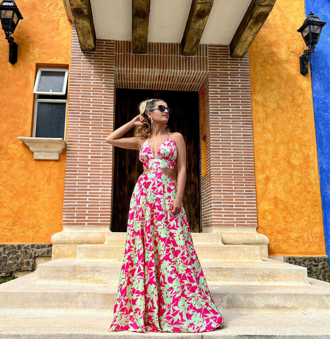 Seda Satin Pink Dress